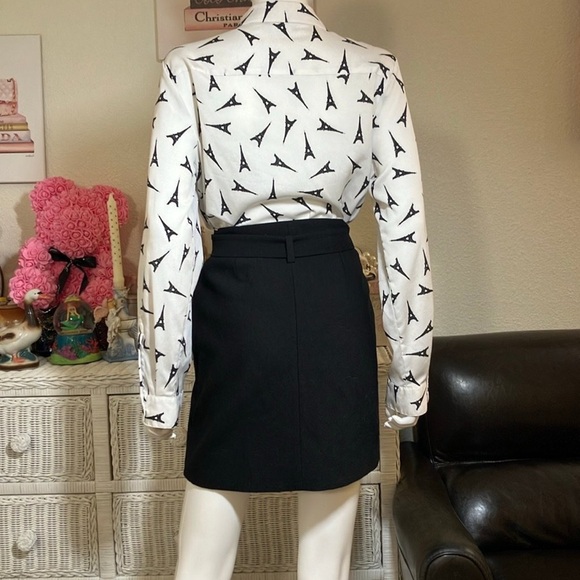 Karl Lagerfeld Paris Whimsical Eiffel Tower-Print Blouse - Picture 5 of 13